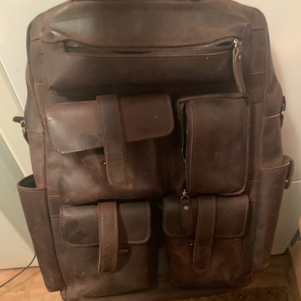 Genuine Leather Backpack